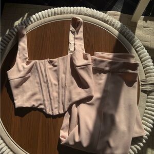 Elegant Pink Two-Piece Set